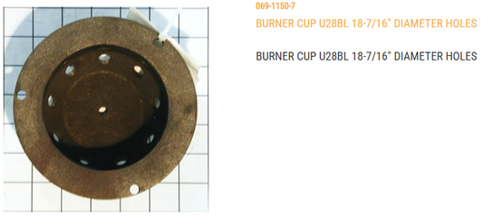 BURNER CUP-U28BL 18-7/16 HOLES