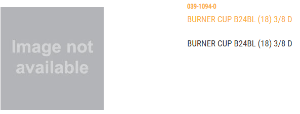 BURNER CUP - B24BL  (18) 3/8 D