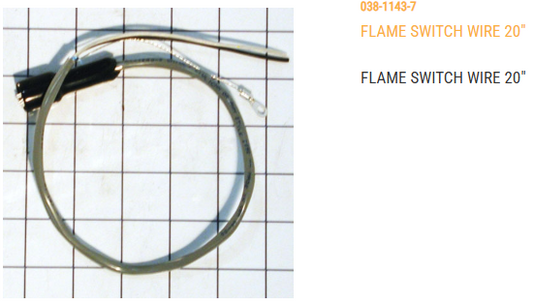 FLAME SWITCH WIRE 20IN