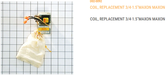 COIL, REPLACEMENT 3/4-1.5", MAXON #14-17555