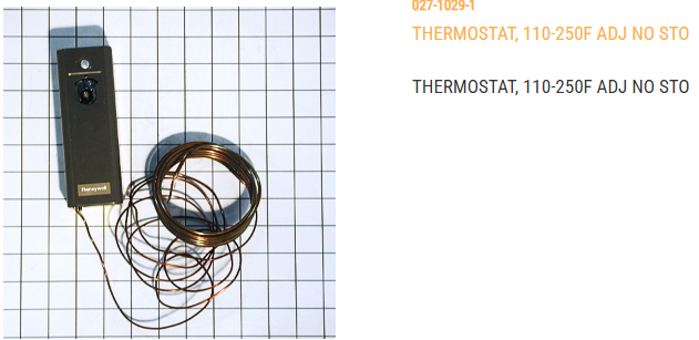 THERMOSTAT, 110-250F ADJ NO STO (D03-0047)