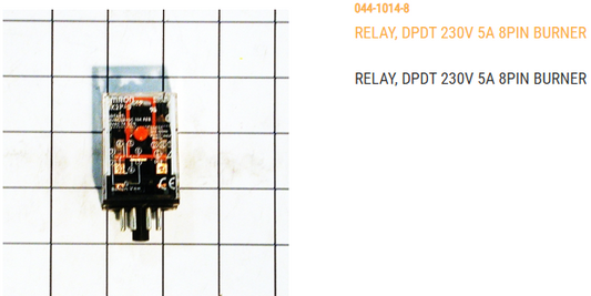 RELAY, DPDT 230V 5A 8PIN BURNER