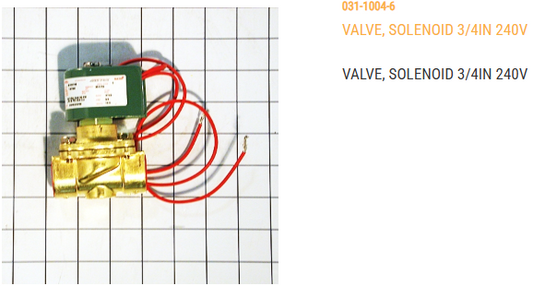 VALVE, SOLENOID 3/4IN 240V