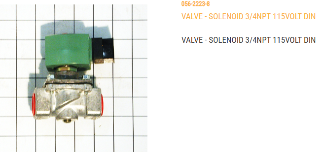 VALVE, SOLENOID 3/4" WDIN