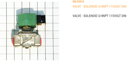 VALVE, SOLENOID 3/4" WDIN