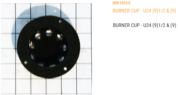 BURNER CUP - U24 (9)1/2 AND (9)