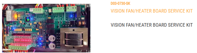 VISION FAN/HEATER BOARD SERVICE KIT