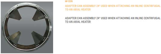 ADAPTER CAN 24" INLINE HEATER