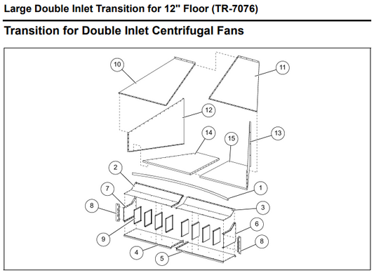 TRANSITION DOUBLE INLT/12" FLR