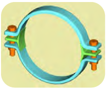 CLAMP, HEAVY DUTY HOSE-5" 2-BOLT STYLE