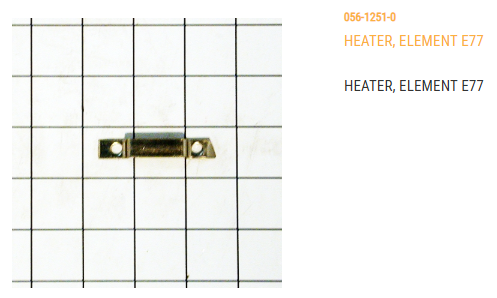 HEATER, ELEMENT E77, 57.1 TO 62.8 AMPS, ITEM WILL BECOME  OBSOLETE ONCE INVENTORY IS GONE