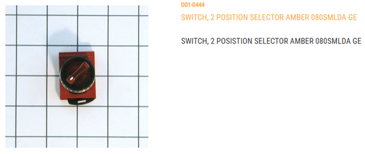 SWITCH, 2 POS. SELECTOR AMBER 080SMLDA GE (ITEM WILL BECOME  OBSOLETE ONCE INVENTORY IS GONE