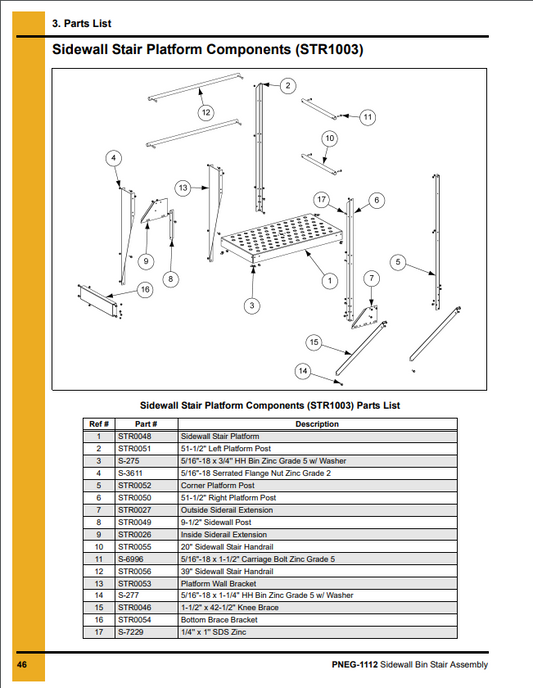 SIDE WALL STAIR PLATFORM