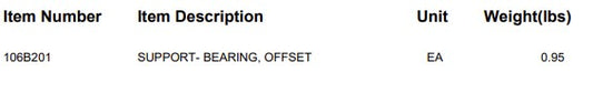 SUPPORT- BEARING, OFFSET