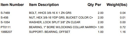 SUPPORT- BEARING, OFFSET