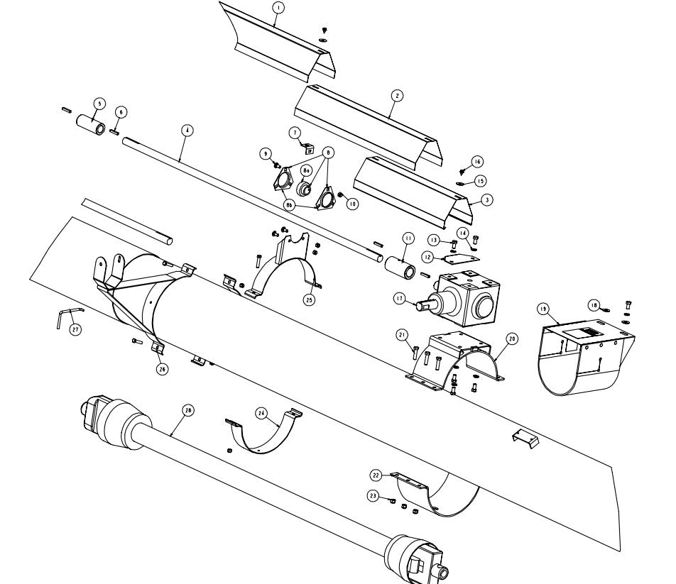 SHAFT, GEARBOX: 90DEG;1:1R 1.25" WEASLE>