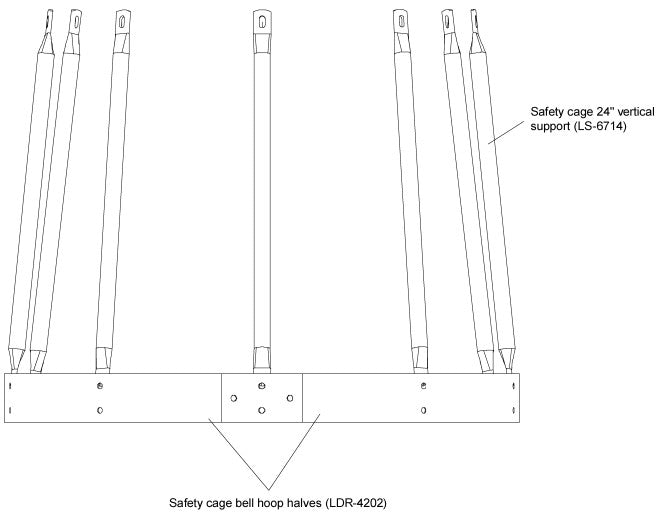 24" SAFETY CAGE VERTICAL SUPPRT