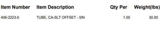 OFFSET TUBE - 5IN