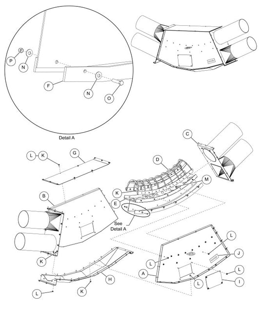 ASSY, 8" 45DEG BEND, VERSALOOP