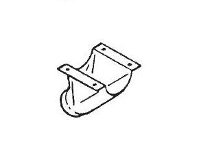 DISCHARGE SPOUT, 8" X 45 DEGREE WITH HA>