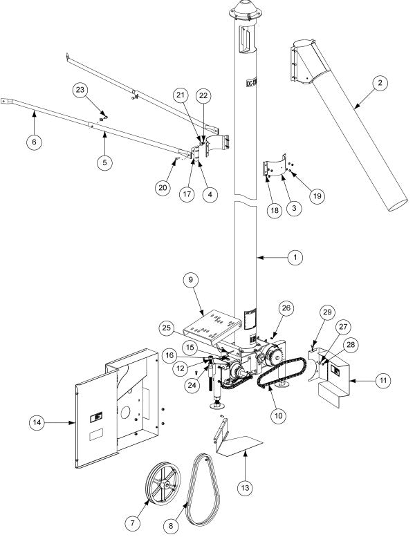 VERTICAL: 6-8 MOTOR MNT PLATE
