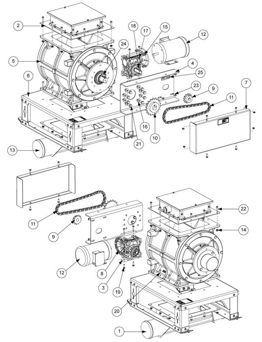 AIRLOCK, 6" AIR SYSTEM, 16" MFT