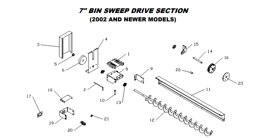 End Bearing Plate - 7" Bin Sweep