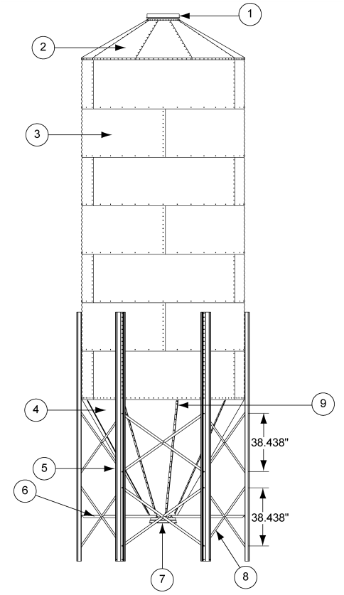 15GA MID-LEG PNCHD CURVE SHEET