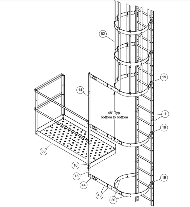 24" BELL SAFETY CAGE PACKAGE