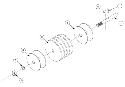 DISK, RBBR 5"O.D. - FOR USE WITH 4.25"O>