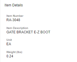 GATE BRACKET  E-Z  BOOT