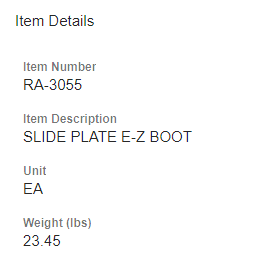 SLIDE PLATE  E-Z BOOT