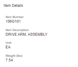 DRIVE ARM, ASSEMBLY