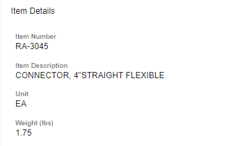 CONNECTOR, 4"STRAIGHT FLEXIBLE