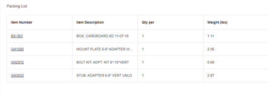 BOP: ADAPTER 6-8" VERT UNLD