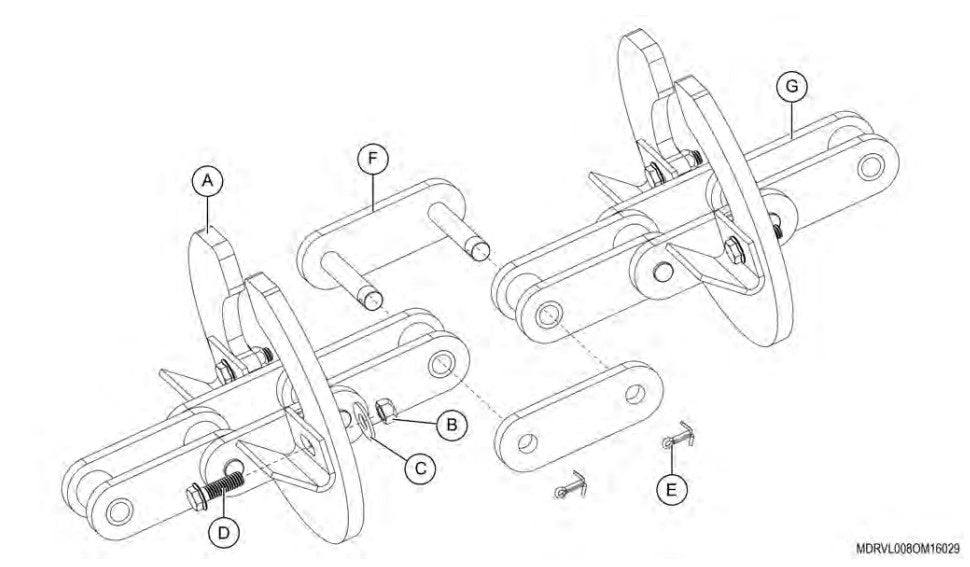 PADDLE, 8" CHAIN LOOP, UHMW