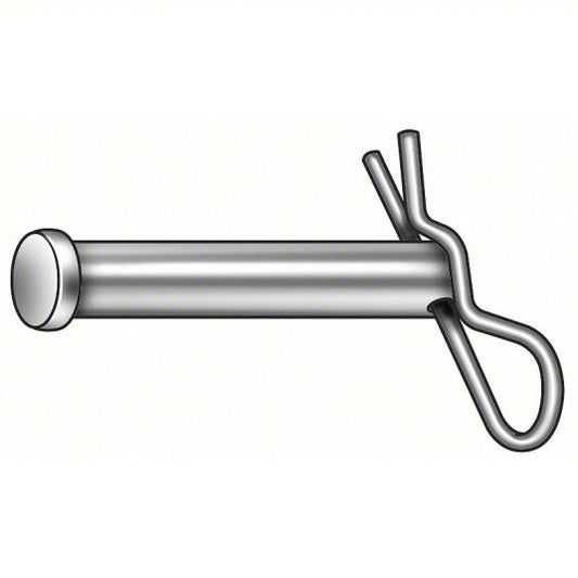 PIN, CLEVIS 3/8 X 2 PLAIN STEEL FLAT HE>