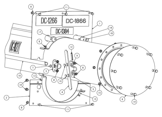 DS CLUTCH FLANGE 6"/8"/10"     ZINC