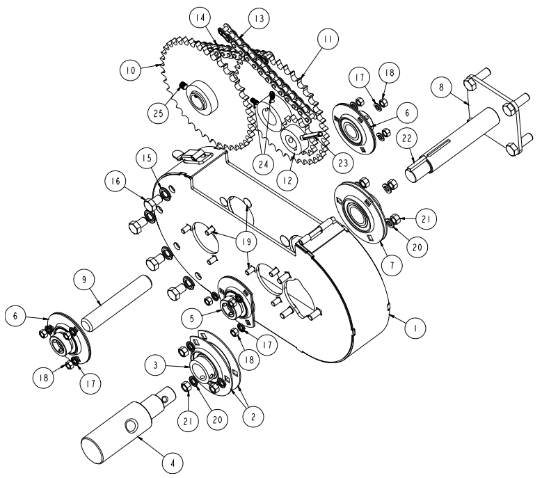 IDLER SHAFT 1"