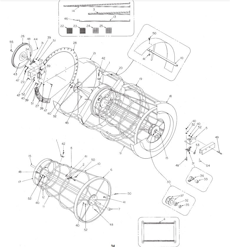 SCREEN PKG #40 INNER 3/4X3/4   INSIDE C>