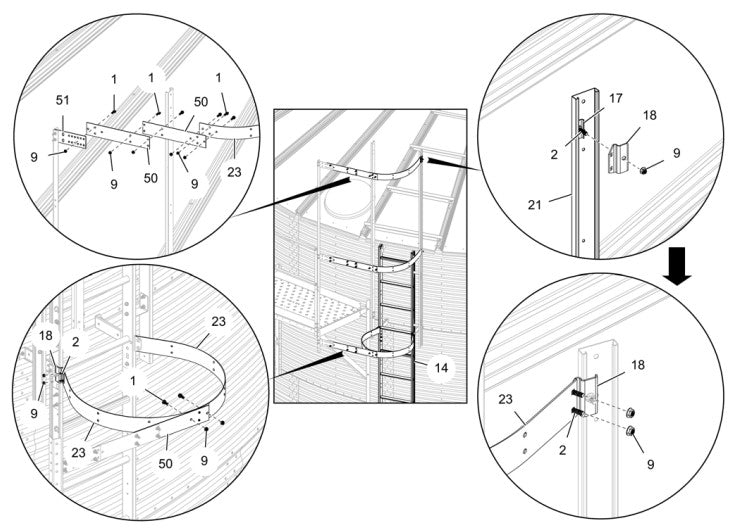 EAVE SAFETY CAGE PACKAGE