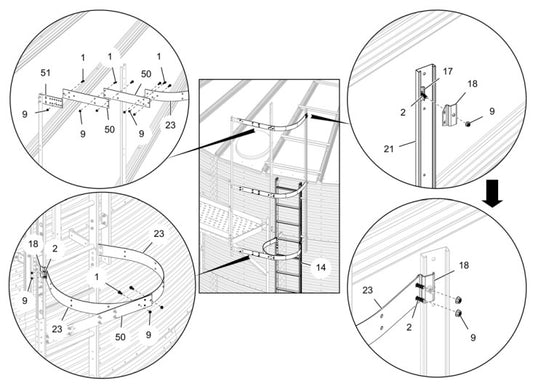 EAVE SAFETY CAGE PACKAGE
