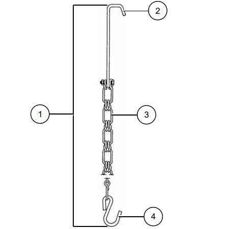 HOOK, "S" #17  ZINC PLTD