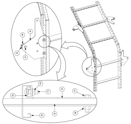 BOTTOM HANDRAIL GUSSET-LH