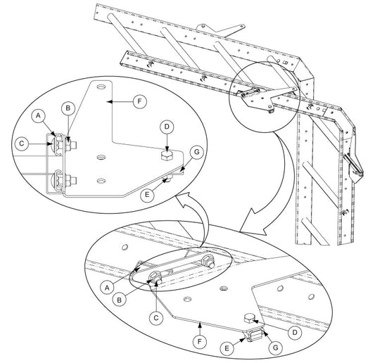 TOP HANDRAIL GUSSET-30DEG RH