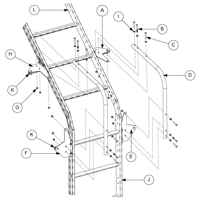 30DEG LADDER HANDRAIL