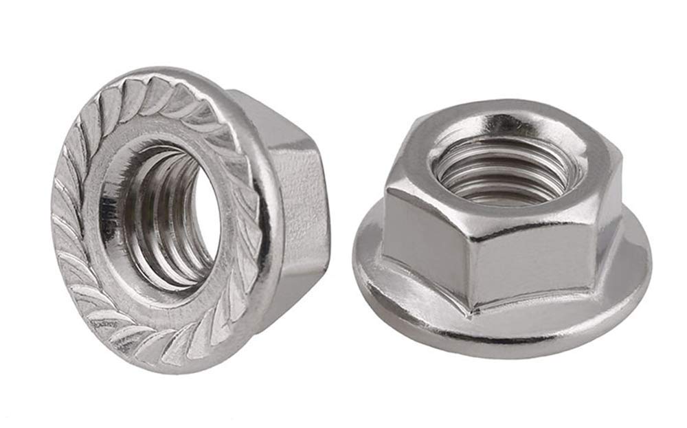 NUT, FLNGS 1/4-20 ZN