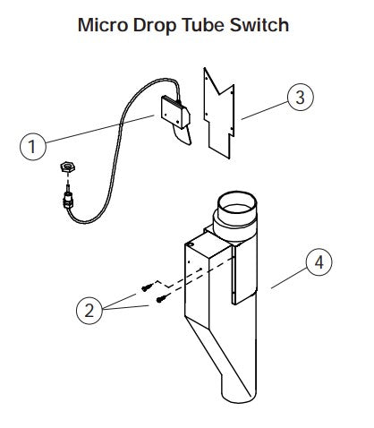 PLASTIC DROP TUBE SWITCH, 110/220V