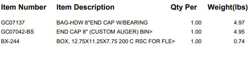 CUSTOM: 8" END CAP W/BEARING