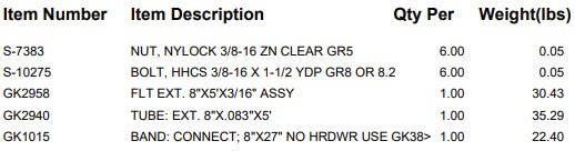 T/S: EXT. 8"X5'